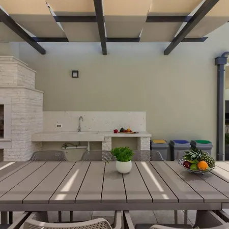 Mako, Moderne Luxus-villa Mit Swimmingpool Und Whirlpool In Ruhiger Vorort-lage Von Vila Pula